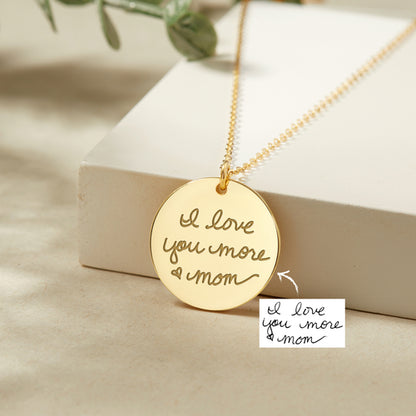 Actual Handwriting Necklace Personalized Memorial Jewelry